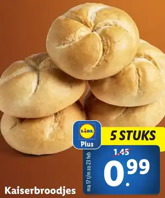 Lidl Kaiserbroodjes aanbieding