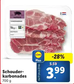 Lidl Schouder karbonades aanbieding