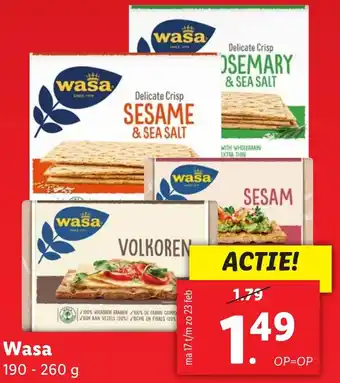 Lidl Wasa aanbieding