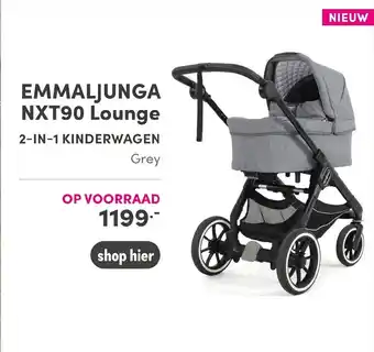 Baby & Tiener Emmaljunga NXT90 Lounge 2-in-1 Kinderwagen Grey aanbieding