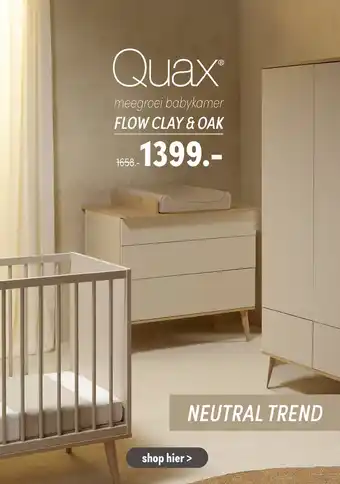 Baby & Tiener Quax Meegroei Babykamer Flow Clay & Oak aanbieding