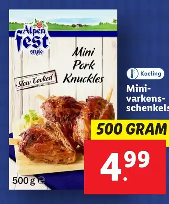 Lidl Mini varkens schenkels aanbieding