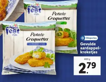 Lidl Gevulde aardappel kroketjes aanbieding