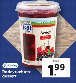 Lidl Rodevruchten dessert aanbieding