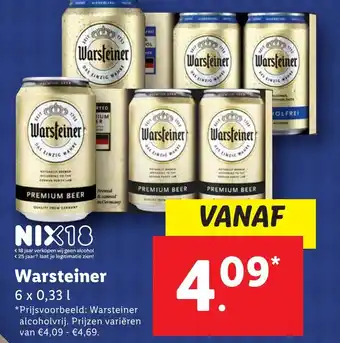 Lidl Warsteiner aanbieding