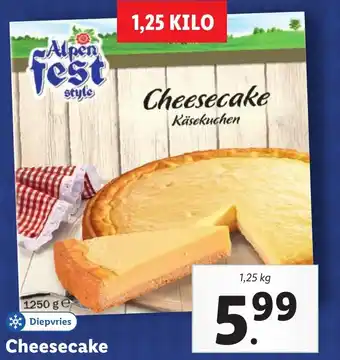 Lidl Cheesecake aanbieding