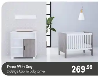 Baby & Tiener Fresno White Grey 2-delige Cabino babykamer aanbieding