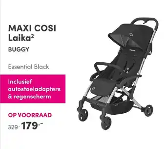 Baby & Tiener Maxi Cosi Laika Buggy Essential Black aanbieding