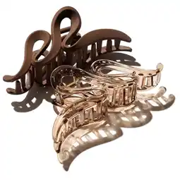 Douglas Hairlust Large Claw Hair Clips, Coffee/Clear aanbieding