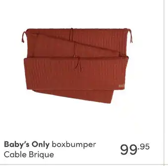 Baby & Tiener Baby's Only boxbumper Cable Brique aanbieding