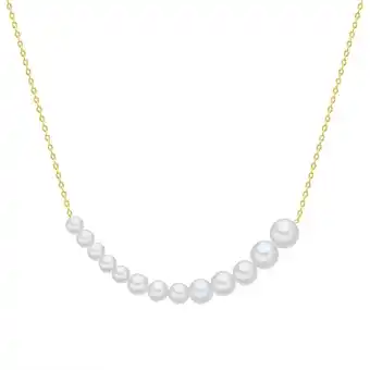 Douglas Valero Pearls Parel ketting Sterling zilver Gekweekte zoetwaterparels in Geelgoud aanbieding