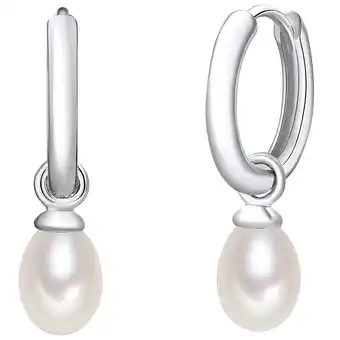 Douglas Valero Pearls Parel creolen Sterling zilver Gekweekte zoetwaterparels in Zilver aanbieding