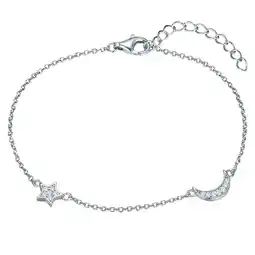 Douglas Rafaela Donata Armband Maan/Ster Sterling zilver Zirkonia in Geelgoud aanbieding