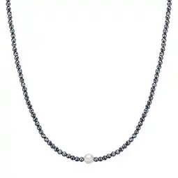 Douglas Valero Pearls Ketting Sterling zilver Hematiet Gekweekte zoetwaterparels in Zilver aanbieding