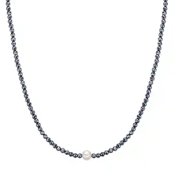 Douglas Valero Pearls Ketting Sterling zilver Hematiet Gekweekte zoetwaterparels in Zilver aanbieding