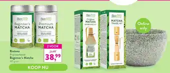 Holland & Barrett Biotona Beginner's Matcha 2*80g aanbieding