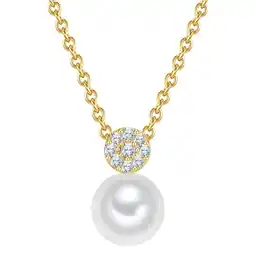 Douglas Valero Pearls Ketting Sterling zilver Zirkonia Gekweekte zoetwaterparels in Zilver aanbieding