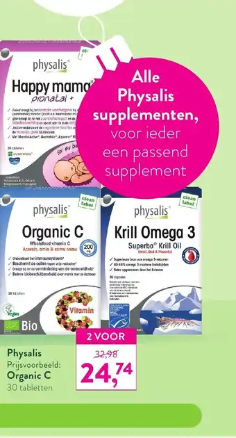 Holland & Barrett Physalis Organic C 2*30 tabs aanbieding