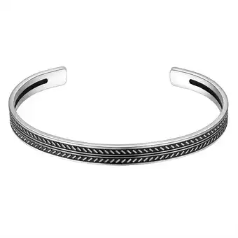 Douglas True Rebels Armband van Edelstaal in Zilver/zwart aanbieding