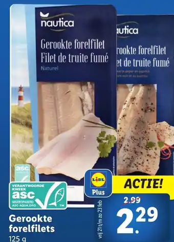 Lidl Gerookte forelfilet aanbieding