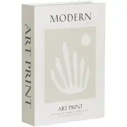 Leen Bakker Opbergboek Modern art - groen - 5x23x16 cm - Leen Bakker aanbieding