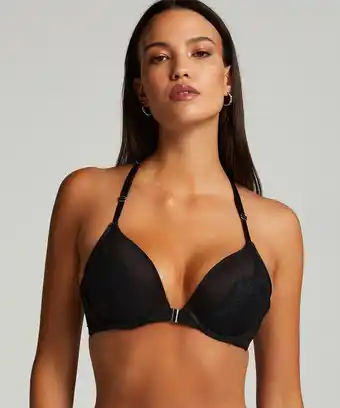 Hunkemoller Hunkemöller Voorgevormde push-up beugel bh Lorena Zwart aanbieding