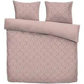 Leen Bakker Dekbedovertrek Emma velvet - roze - 240x200/220 cm - Leen Bakker aanbieding