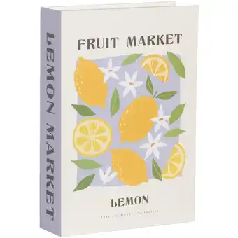 Leen Bakker Opbergboek Fruitmarket - lila - 5x23x16 cm - Leen Bakker aanbieding