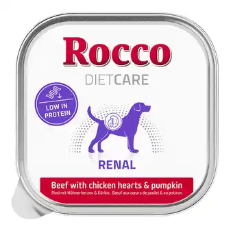 Zooplus 20x150g Rocco Diet Care Renal Rund met Kippenhartjes & Pompoen Kuipje Hondennatvoer aanbieding