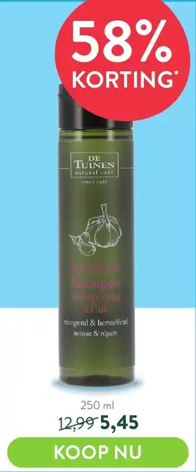 Holland & Barrett De Tuinen Knoflook Shampoo 250ml aanbieding