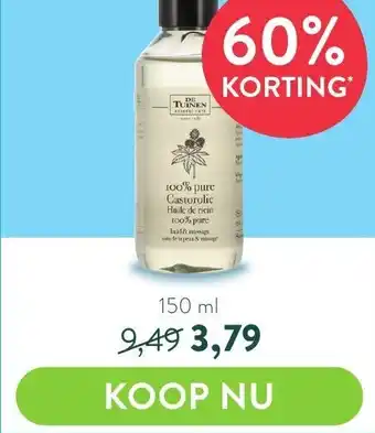 Holland & Barrett De Tuinen 100% pure Castorolie 150ml aanbieding