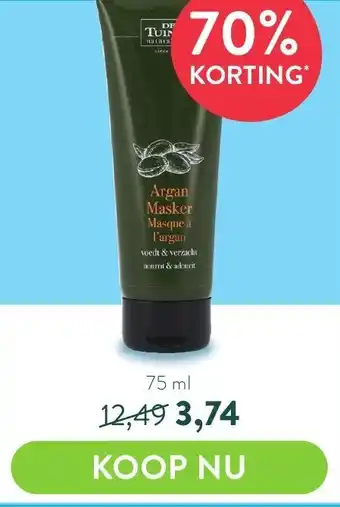 Holland & Barrett De Tuinen Argan Masker 75ml aanbieding