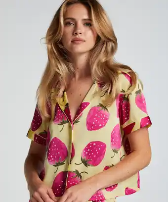 Hunkemoller Hunkemöller Jacket Satin Geel aanbieding