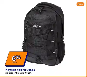 Action Kaytan sportrugtas aanbieding