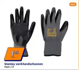 Action Stanley werkhandschoenen aanbieding