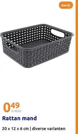 Action Rattan mand aanbieding