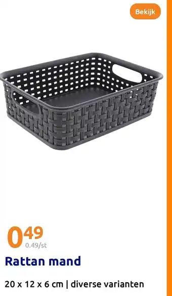 Action Rattan mand aanbieding