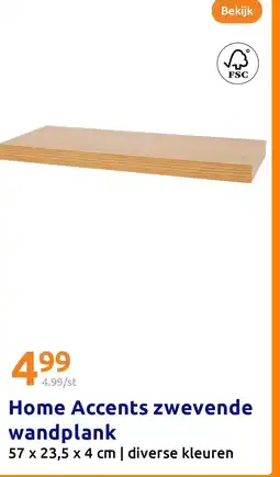 Action Home Accents zwevende wandplank aanbieding