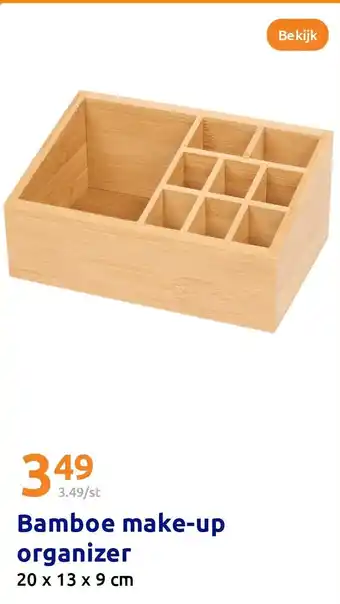 Action Bamboe make up organizer aanbieding