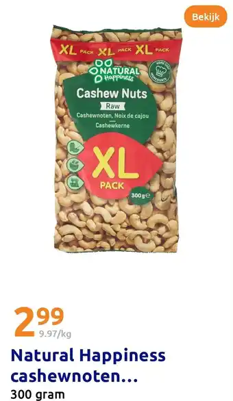 Action Natural Happiness cashewnoten aanbieding