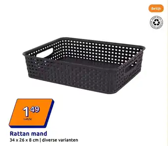 Action Rattan mand aanbieding