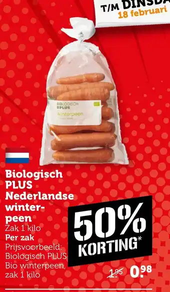 Coop Biologisch PLUS Nederlandse winter peen aanbieding