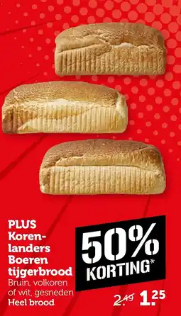 Coop PLUS Koren landers Boeren tijgerbrood aanbieding