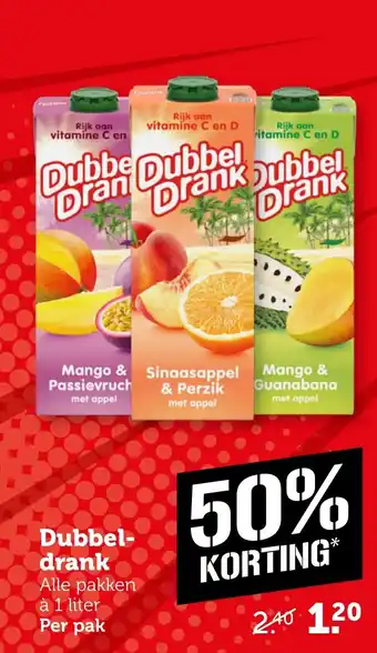 Coop Dubbel drank aanbieding