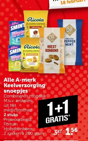 Coop Alle A-merk Keelverzorging snoepjes aanbieding