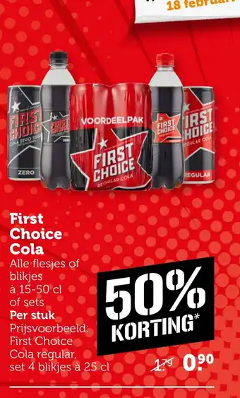 Coop First  Choice Cola aanbieding