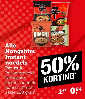 Coop Alle Nongshim Instant noedels aanbieding