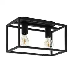 Praxis EGLO plafondlamp Blackcrown zwart 2xE27 aanbieding