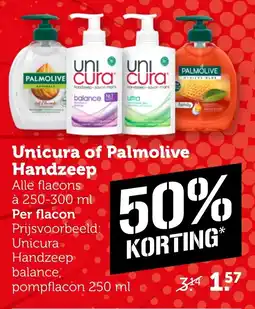 Coop Unicura of Palmolive Handzeep aanbieding