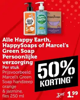 Coop Alle Happy Earth, HappySoaps of Marcel's Green Soap Persoonlijke verzorging aanbieding